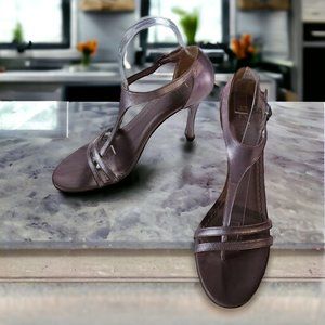 BCBG PARIS Blush Pink Metallic Heels Size 6 1/2